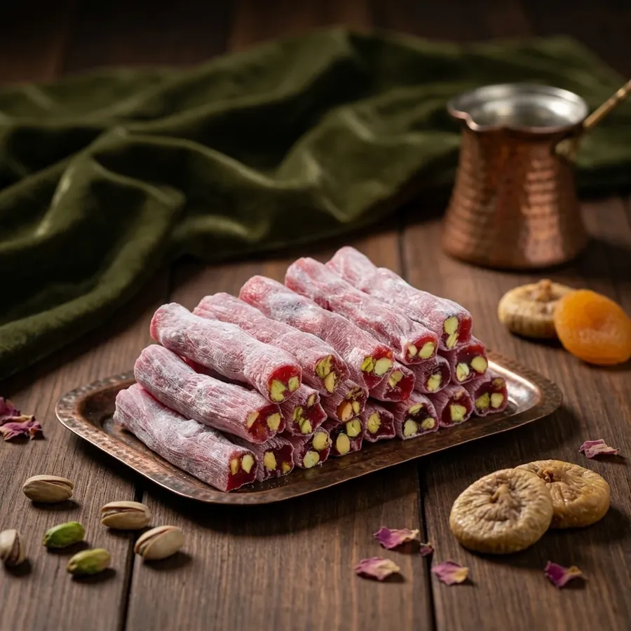 Ahududu Portakallı Fıstıklı Lokum